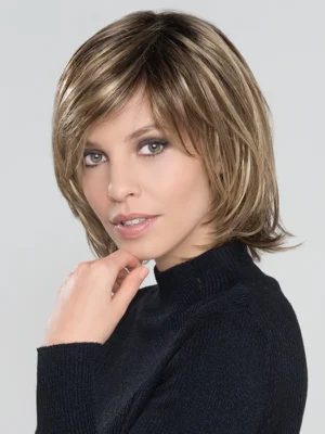 Woman with a Limit II | Hair Power Collection | Synthetic bob haircut posing in a black sweater.